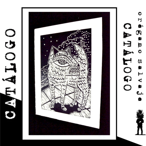 CANINO MESTIZO - XILOGRAFÍA